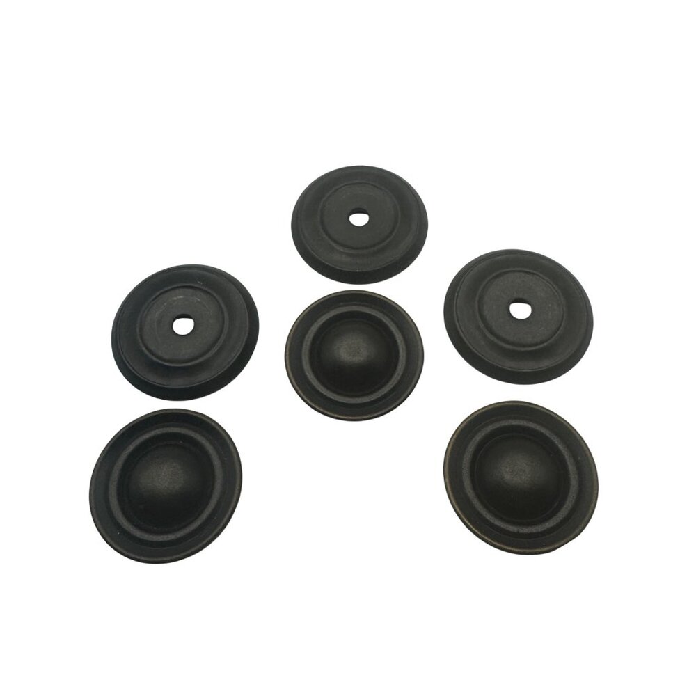 Set Of 3 Antiqued Bronze Drawer Knobs with Back Plates